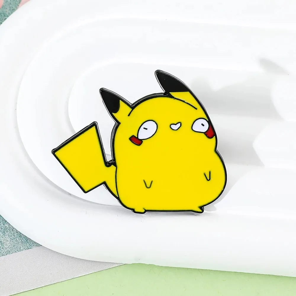 Anime Pokemon Enamel Pin Pikachu Bulbasaur Psyduck Squirtle Badge Brooch Denim Clothes bag Cute Animal kid Jewelry Gift toy — image 6