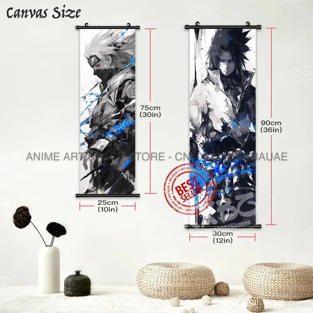 Anime Naruto Hanging Painting Hatake Kakashi Wall Art Scrolls Picture Uchiha Sasuke Home Decor Canvas Poster Haruno Sakura Mural — image 4