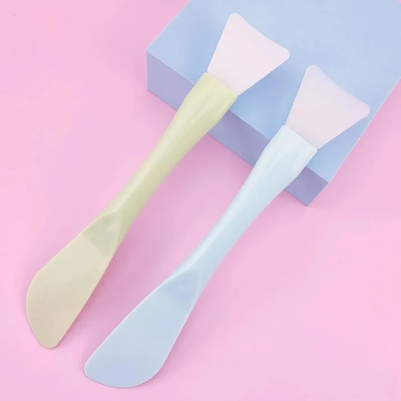 Dual-use DIY Mud Film Brushes Knife Type Flat Head Silicone Plastic Facial Mask Brushes Silicone Film Adjusting Rod Beauty Tools — image 10