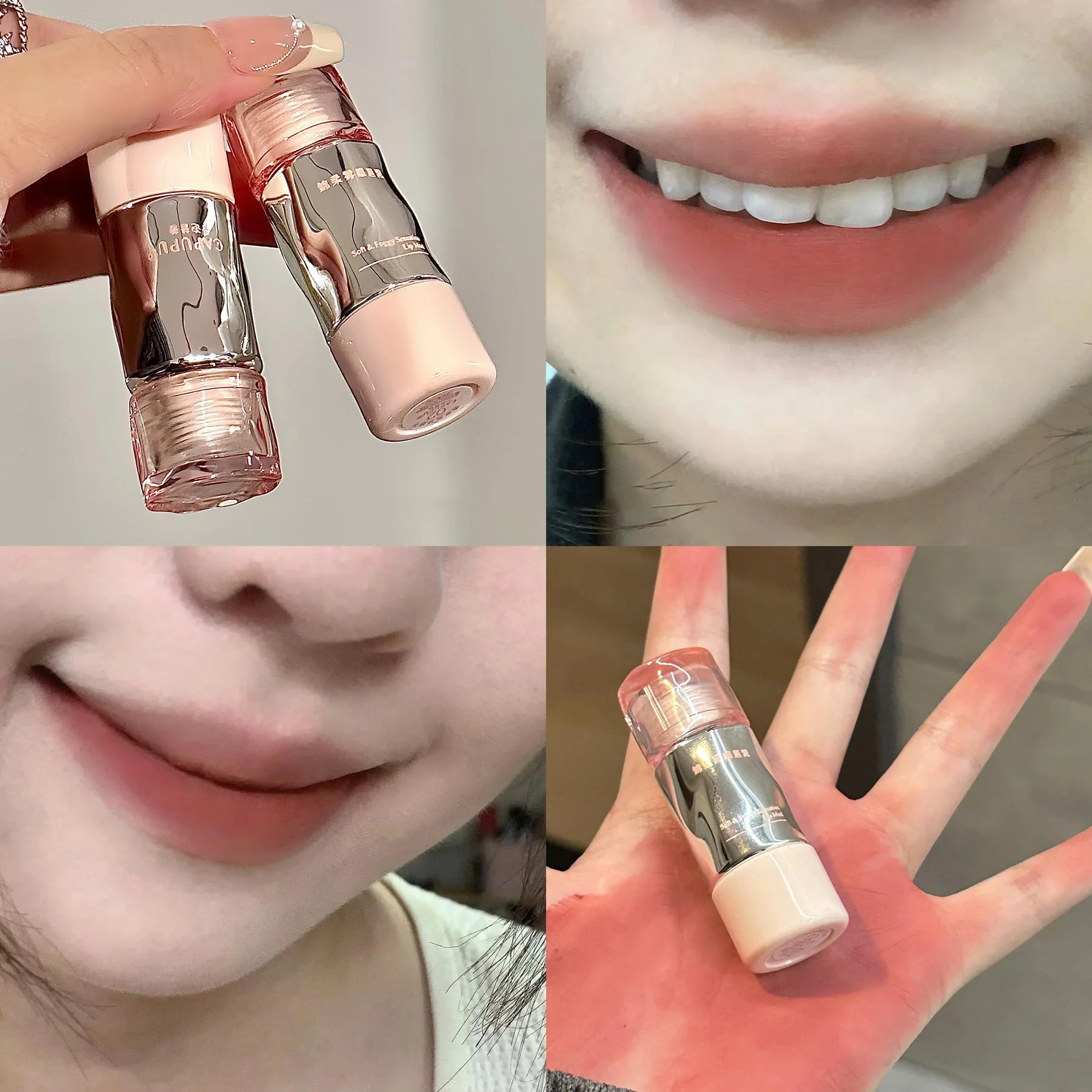 8 Colors Matte Pigment Mousse Lip Gloss Waterproof Sexy Red Lipgloss Brown Matte Lipstick Mud Lasting Easy To Color Women Makeup