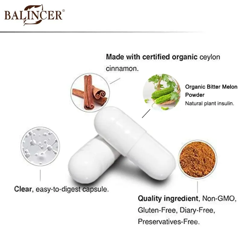 Balincer Ceylon Cinnamon - Promotes Metabolism Helps Cardiovascular and Gastrointestinal Health Antioxidant - 120 Capsules — image 6