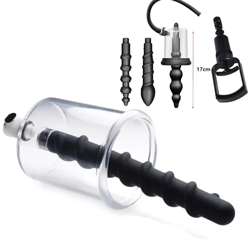 Anal Plug Vacuum Pump Butt Beads Sucking Cup Gay Rosebud Prostate Massager BDSM Sex Toys Adult Anus Dilator Man Masturbators — image 1