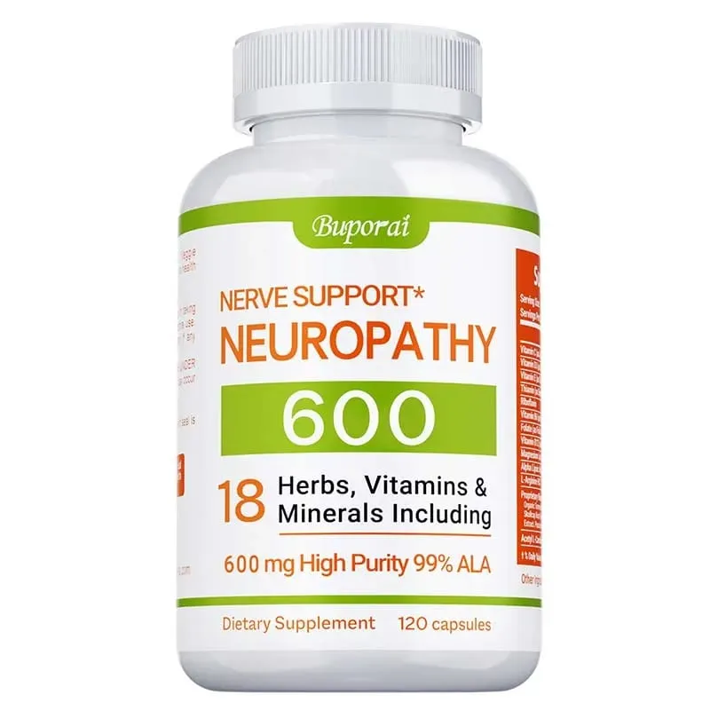 Neuropathy Support Supplement 600mg - Antioxidant Reduces Stress Promotes Nerve Health Cellular Energy Metabolism Non-GMO — image 9