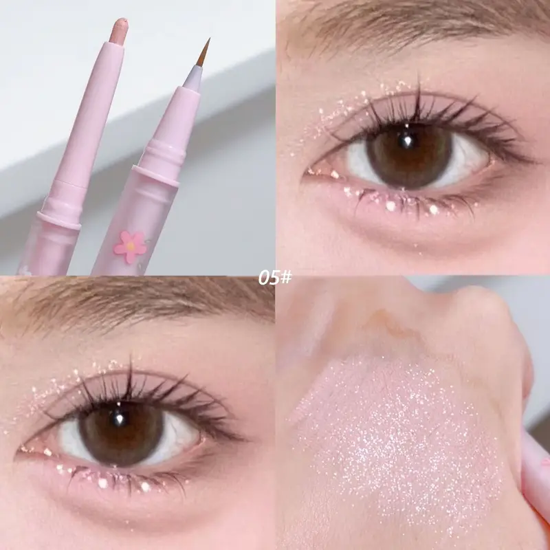 Double Head Eyeliner Liquid Down To Shadow Pencil Eye Highlighting Eyeshadow Stick Natural Big Eye Makeup Gel Pen