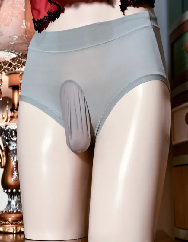 Men Sheer See Through Shiny G-string Sissy U Convex Pouch Thong Breathable Underwear Sheath Briefs Unisex HIgh Elastic Plus Sexy — image 27