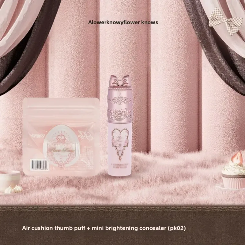 Flower Knows Cushion Foundation Shade Card + Mini Concealer Long-Lasting Moisturizing Full Coverage Face Makeup Sample Set