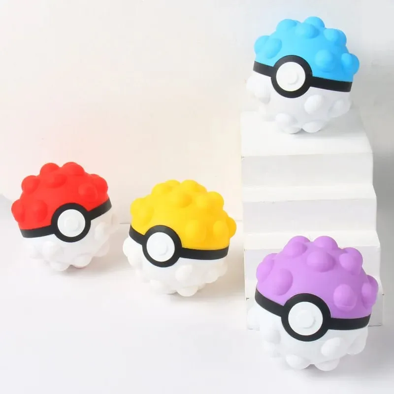 Pokemon Decompression Toys 6styles Cute Poke Ball Pinching Chronic Rebound Toys Small Unzip Ball Portable Play Children Gifts — image 3