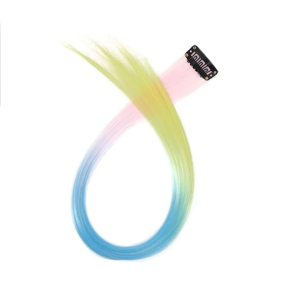 20 Inch Synthetic Multicolor Hair Extensions For Cosplay Party Y2K Style Hair Accessories Halloween Christmas — image 21