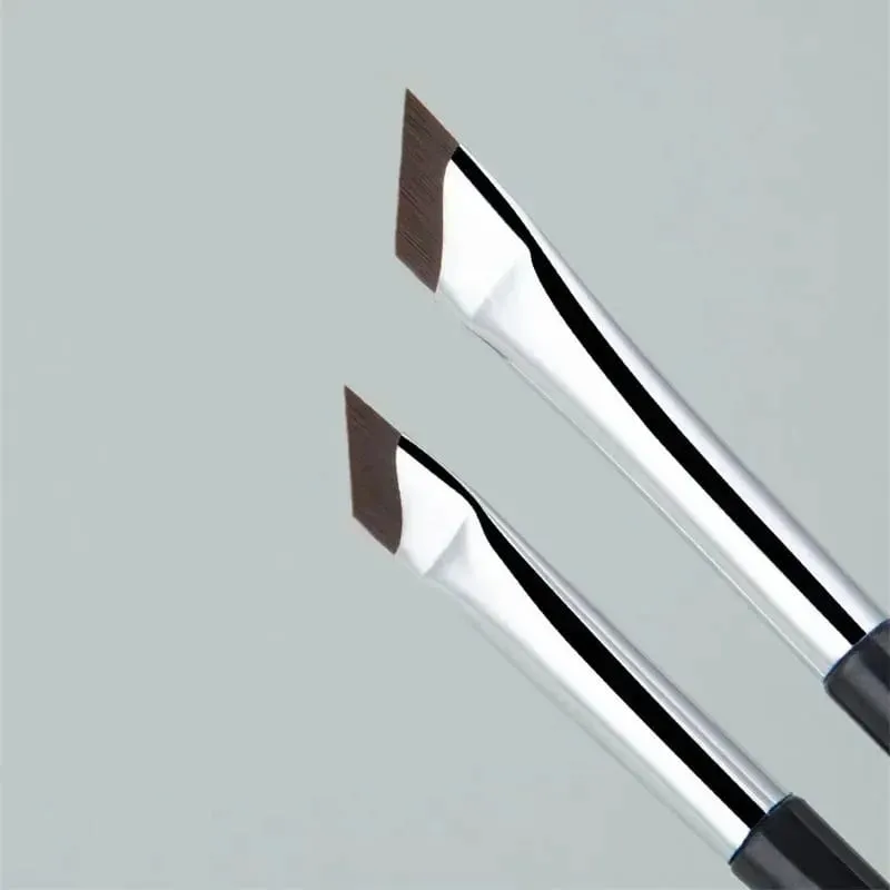 2pcs Angled Tip Eyeliner Brush Ultra Thin Fine Eyebrow Brush Flat Curved Eyeliner Brushes Thin Angled Eyeliner Makeup Tools — image 4