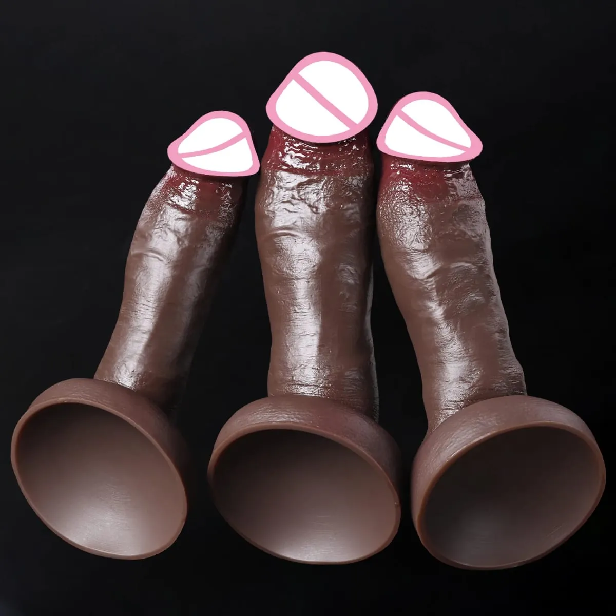 Billig blød hud Føles realistisk tyk dildo homoseksuelle onanister Silikonepik Stor sugekop penis analstik sexlegetøj til mænd Kvinder — image 5