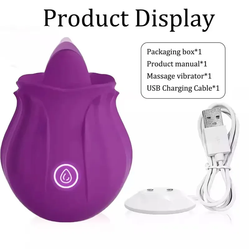 Leistungsstarker Zungenleckvibrator für Frauen, G-Punkt-Klitoris-Nippel-Stimulator, Massagegerät, Masturbator, Sexspielzeug für Erwachsene, für Paare ab 18 Jahren — image 9