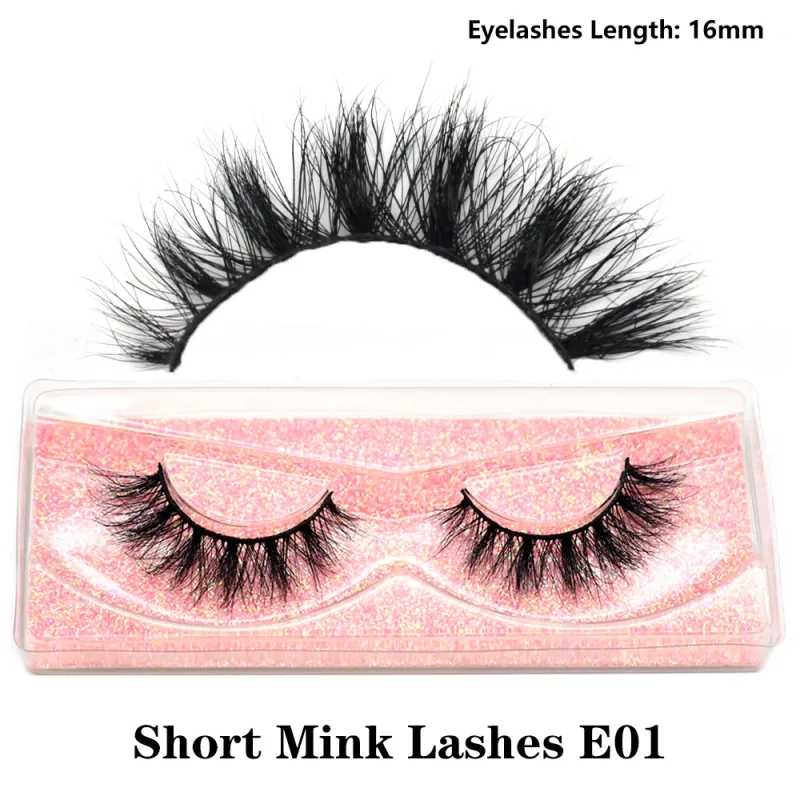 Real Mink Fluffy Short Eye Lashes Extension Wispy Soft Natural Short False Eyelashes Daily Wear Full Strip Lashes Makeup — image 24