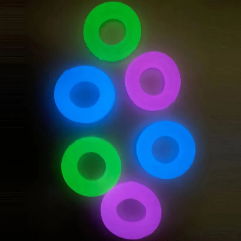 Luminous TPE Stretchy Penis Ring Transparent Jelly Cock Ring Classic Erection Enhancing Delay Ejaculation Adult Sex Shop For Men — image 2