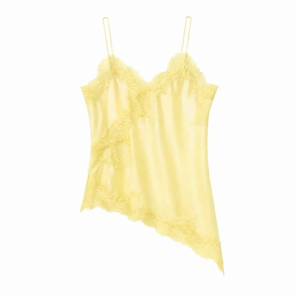 Elegantní asymetrický krajkový patchworkový top bez rukávů košilka bez zad s výstřihem do V sexy krajka dámské tílko letní oblečení — image 11