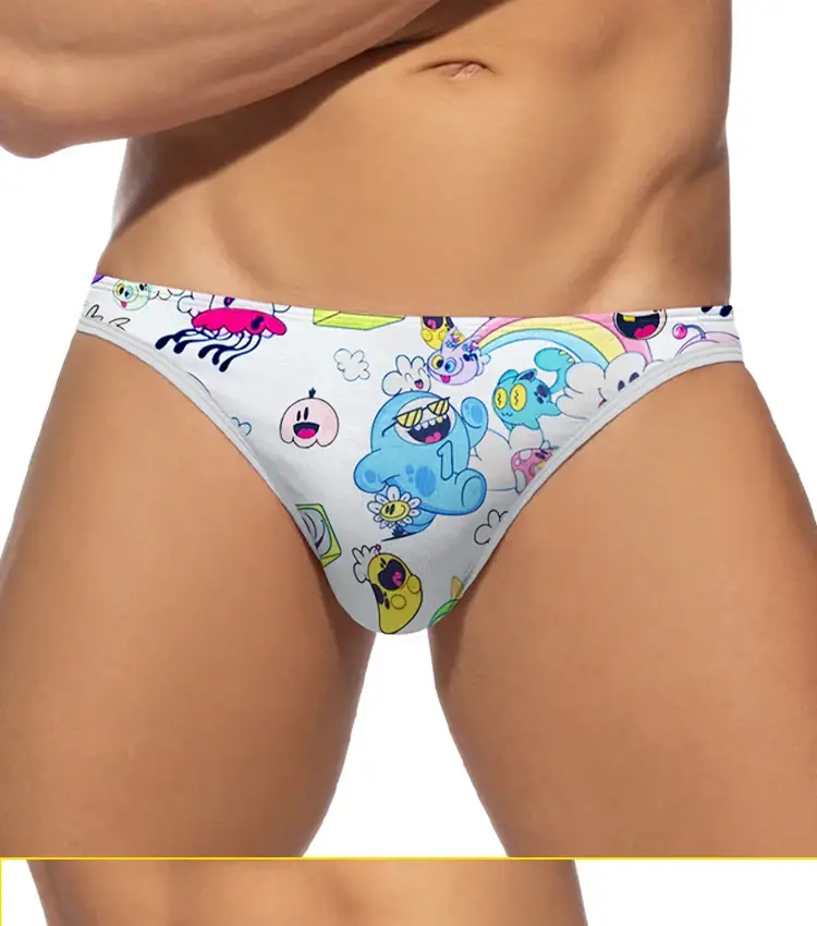 3PCS Hot Sale Modal Graffiti Printed Sexy Man Brief Underwear Men Underpant Quick Dry Slip Panties Jockstrap Men's Briefs Gaysex — image 18