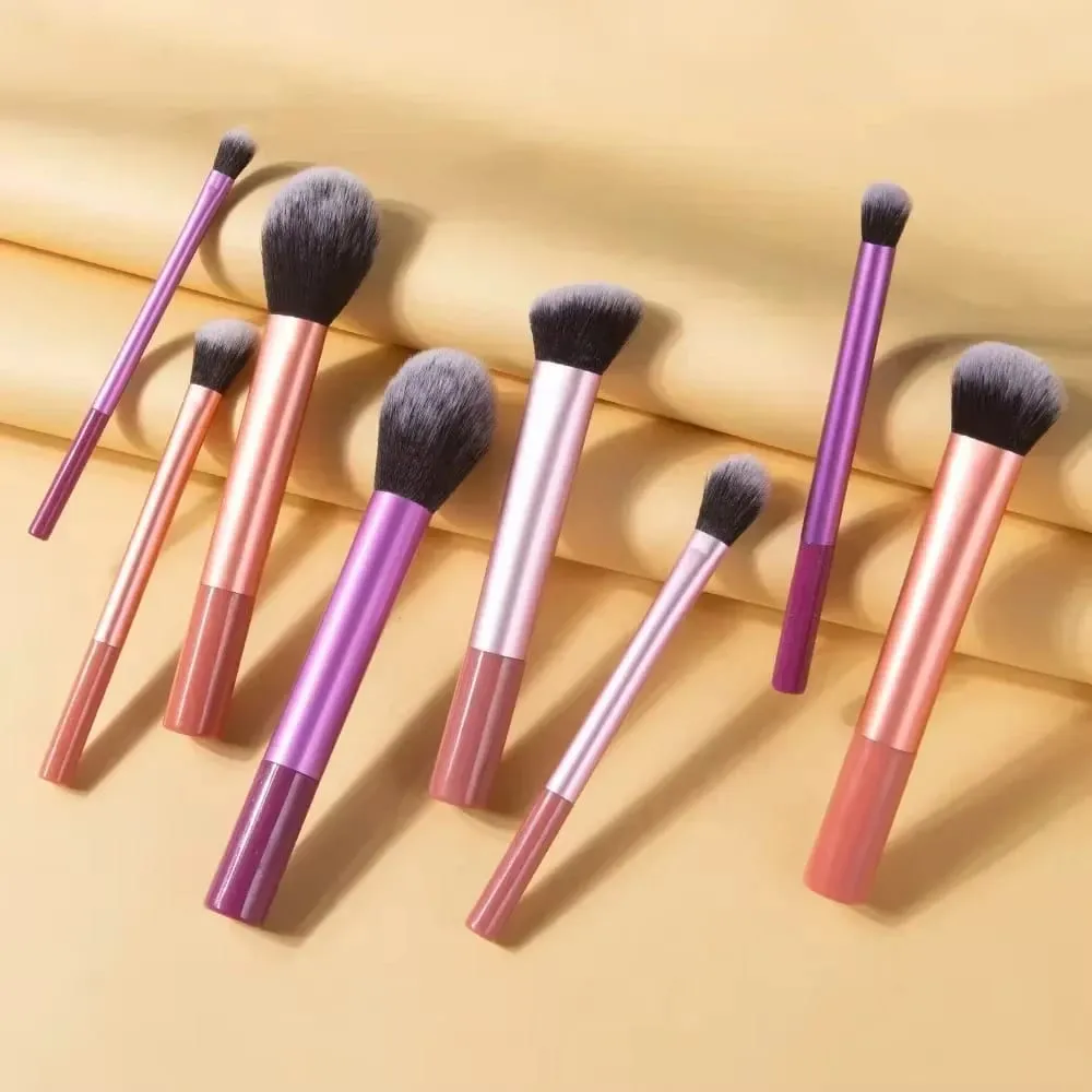 7/8pcs Makeup Brush Kit Soft Synthetic Hair Make Up Brushes Foundation Blush Eyeshadow Cosmetic Makeup Tools — image 2