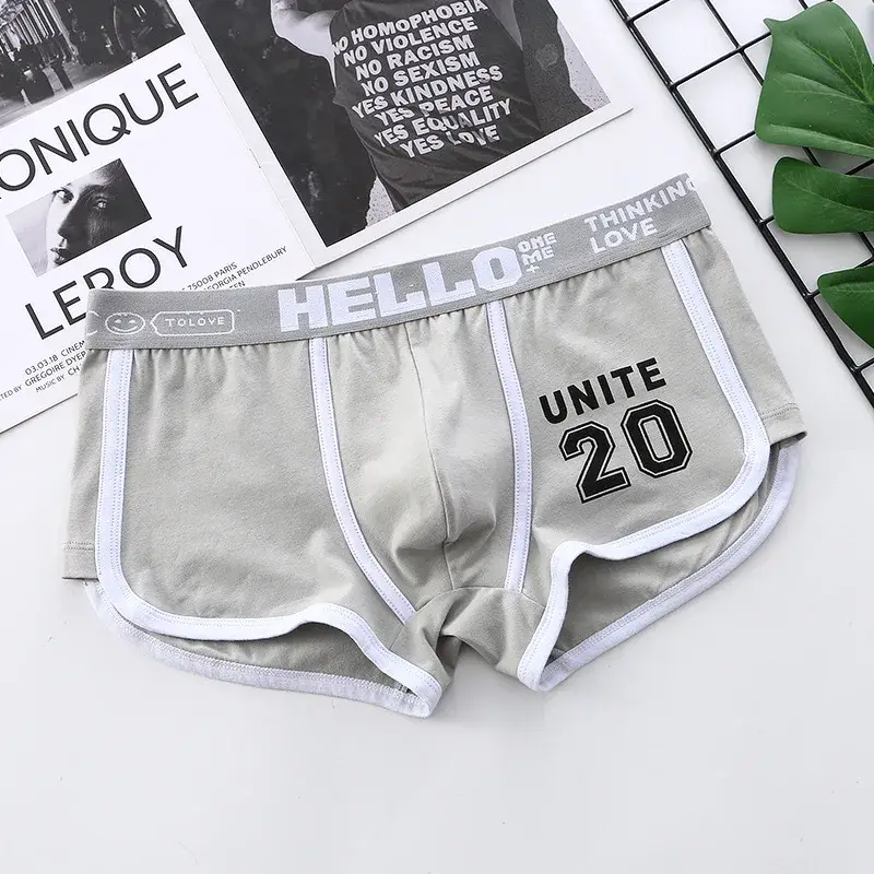 1/3pcs Men Underwear Sports Boxer Shorts Cotton Solid Color Sexy Panties Fashion Breathable Comfortable Underpants Man U Convex — image 22