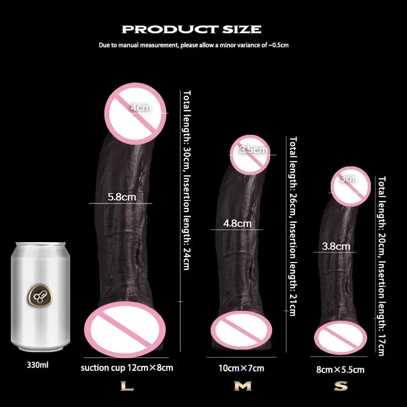 Long Black Dildo Realistic Dick Woman Dildos Masturbator For Women Soft Silicone Suction Cup Big Penis Anal Sex Toys Gay