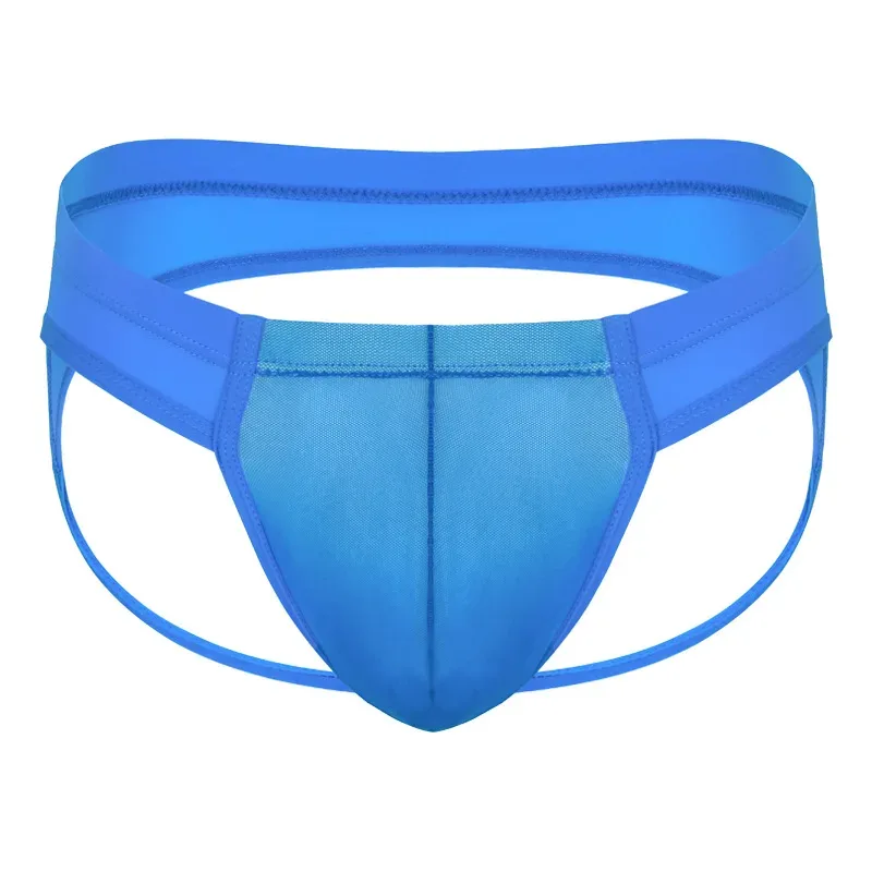 Sexy Men's G-string Thongs Transparent Underwear Mesh Breathable Backless Panties