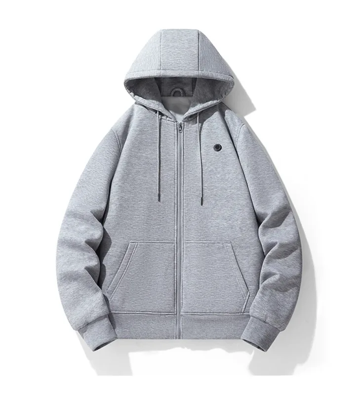 USB chauffage sweat à capuche pour homme hiver électrique vestes à capuche chauffantes veste à capuche avec fermeture éclair infrarouge 5 zones de chauffage veste noir gris