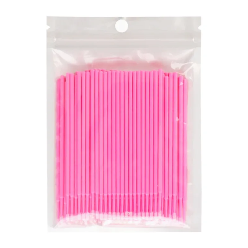 100PCS Micro Swab Applicator Eyelash Cleaning Brush Lash Extension Micro Brushes Cotton Swab Individual Eyelashes Removing Tool — image 8