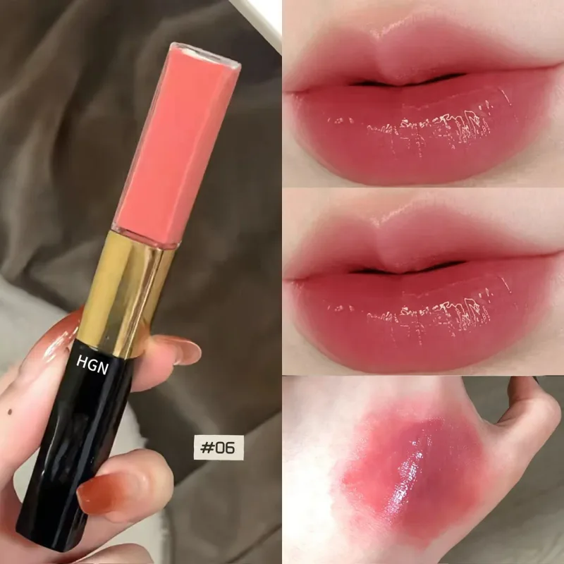 Hgn Dual Ended Matte and Gloss Lip Gloss Soft Matte Dewy Glossy Long Lasting Color Brighten Skin Tone Multi Makeup Styles — image 8