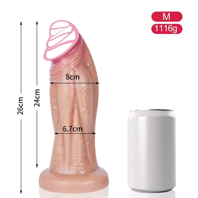 Großer weicher Dildo, superweicher Silikon-großer Penis mit Saugnapf, flexibles G-Punkt-Sexspielzeug für Frauen, Männer, Lesben — image 12