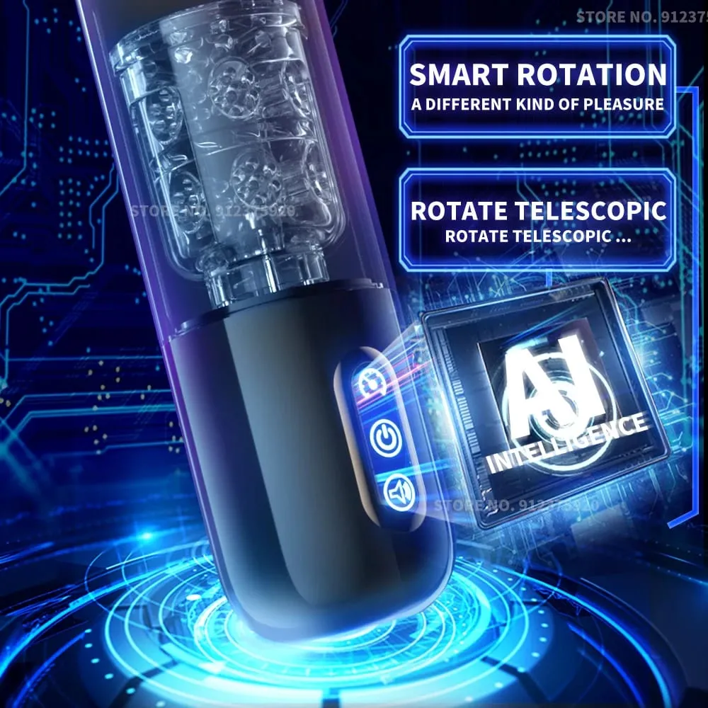 Male Sex Toy Automatic Sucking Telescopic Rotating Masturbator Cup For Men Real Vaginal Suction Pocket Blowjob Adult Product — image 3