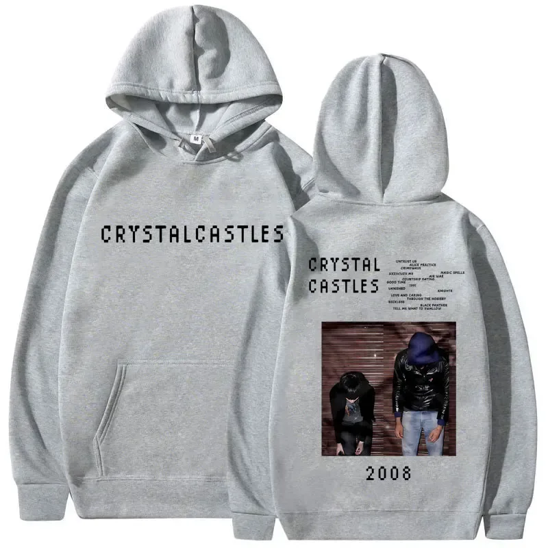 Crystal Castles Hoodie Men Women Hip Hop Rock Oversized Sweatshirt Male Vintage Gothic Streetwear Men's Fleece Cotton Hoodies — image 6