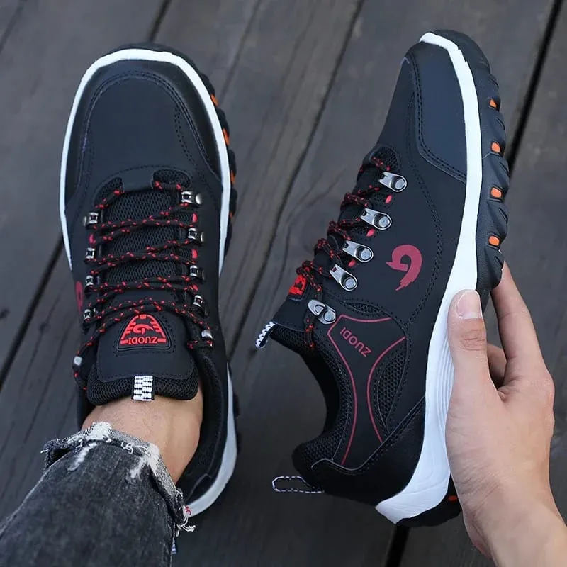 Hiking Boots Men's Black Sneakers Waterproof and Durable Mountaineering Shoes Vulcanized Shoes for Men Size 39 48 Elegant Shoes — image 5