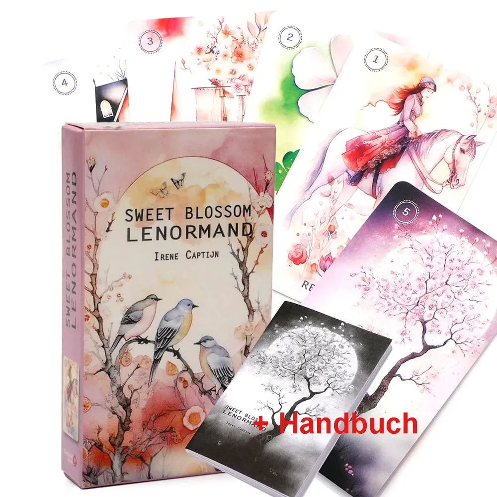 Sweet Blossom Lenormand Lenormandkarten auf Deutsch 36 Karten plus 2 zusätzliche Karten Im Booklet werden ausführlich die Geschi — image 1
