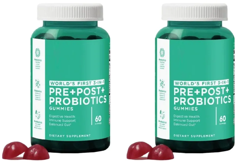 3-Pack Gummies Sæt: Ashwagandha til afstressning af tarmsundhed Probiotika + ACV Detox Vegansk Glutenfri Supplement 60 Ct hver — image 9