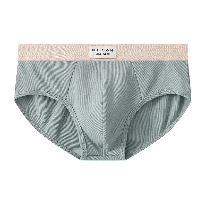 New Sexy Soft Waistband Solid Cotton Underwear Men Brief Breathable Mens Briefs Comfortable Man Shorts Size M-3XL B6242