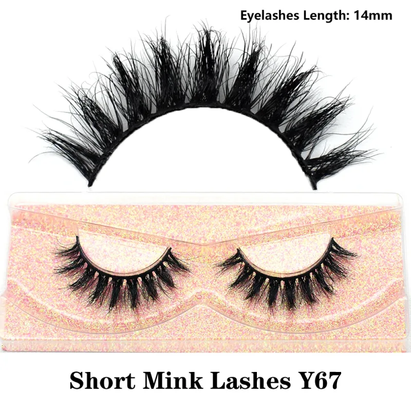 Real Mink Fluffy Short Eye Lashes Extension Wispy Soft Natural Short False Eyelashes Daily Wear Full Strip Lashes Makeup — image 37