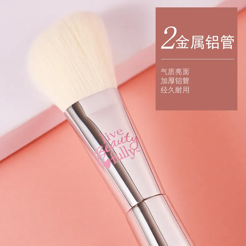 Silver High quality full functional Makeup brushes Foundation Powder Blusher Highlight Eyeshadow Flat eyebrow Make up brushes — image 5