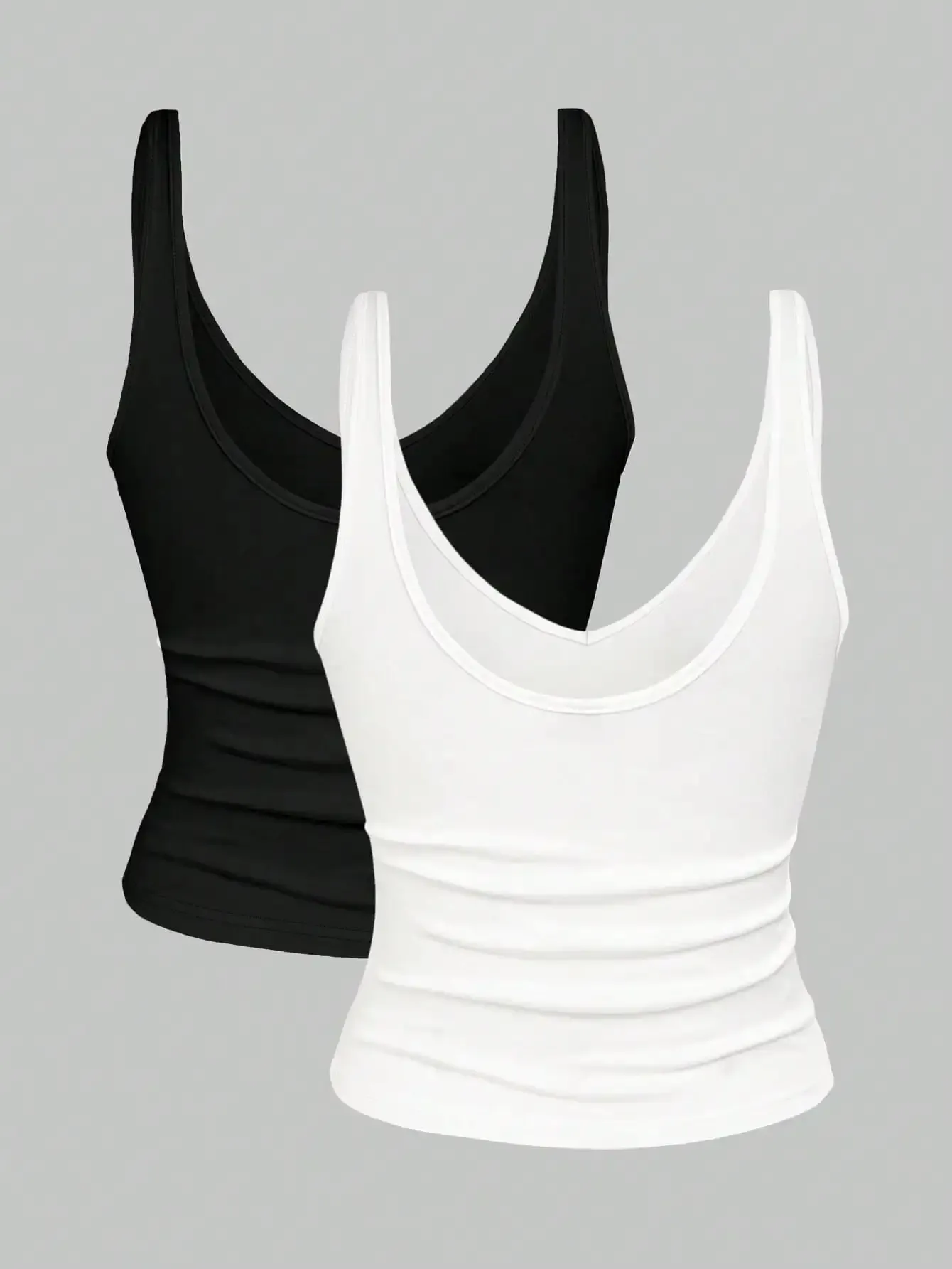 Spring/Summer/Autumn New Season Versatile Trendy Deep V-Neck Backless Tank Top Two-Piece Set — image 3