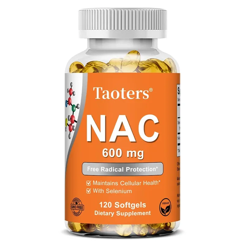 NAC Capsules 600mg - Support Skin Health Antioxidant Promotes Detoxification and Repair Enhance Immunity - Non-GMO