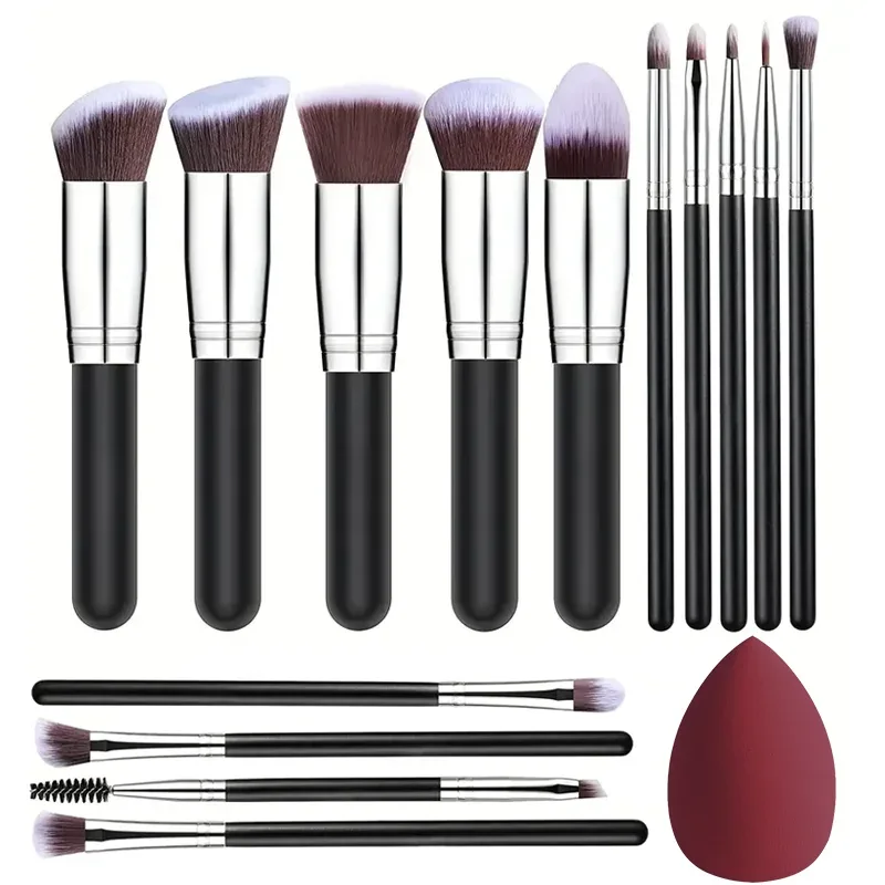Professiona 14PCS Makeup Brushes Set Soft Fluffy Foundation Blush Powder Eyeshadow Kabuki Blending Female Cosmetics Beauty Tool — image 10