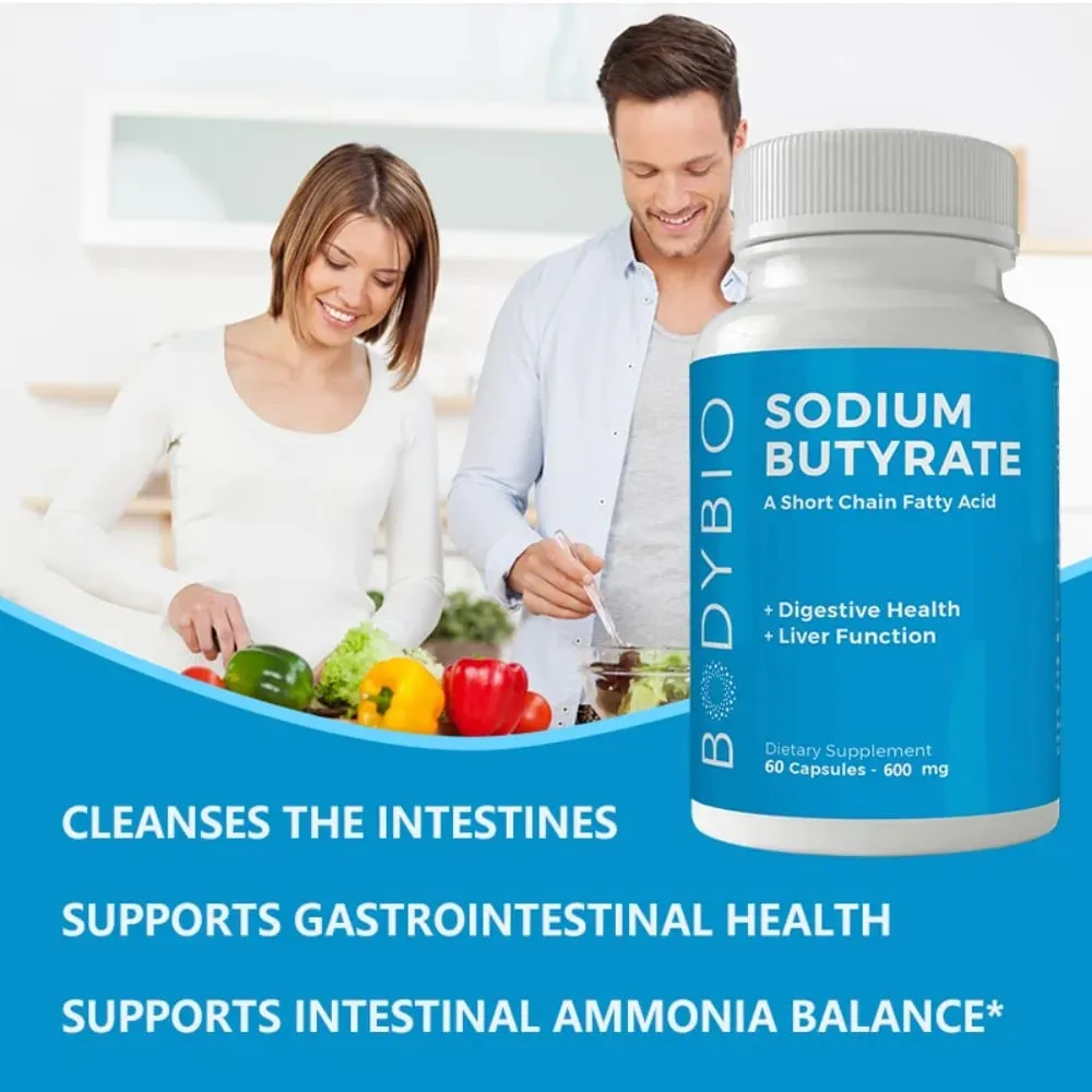 Sodium Butyrate Supplement Capsules para sa Digestion Health Supportloat Gas at Constipation Relief 120 Capsules — image 7
