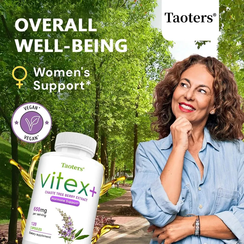 Vitex Berry Extract Complete Herbal Supplement for Women's Menopause Improves Skin Regulates Mood Promote Sleep Non-GMO — image 2