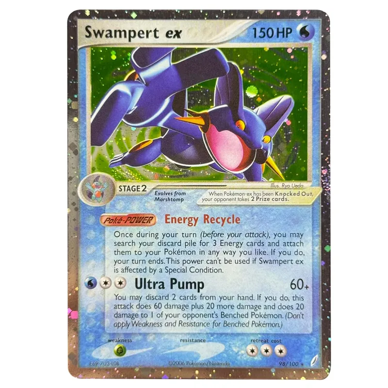 Proxy karty Holografický Emerald Cacturne Rayquaza Skryté legendy Kyogre Crystal Guardians Alakazam Star Flareon Metagross — image 17