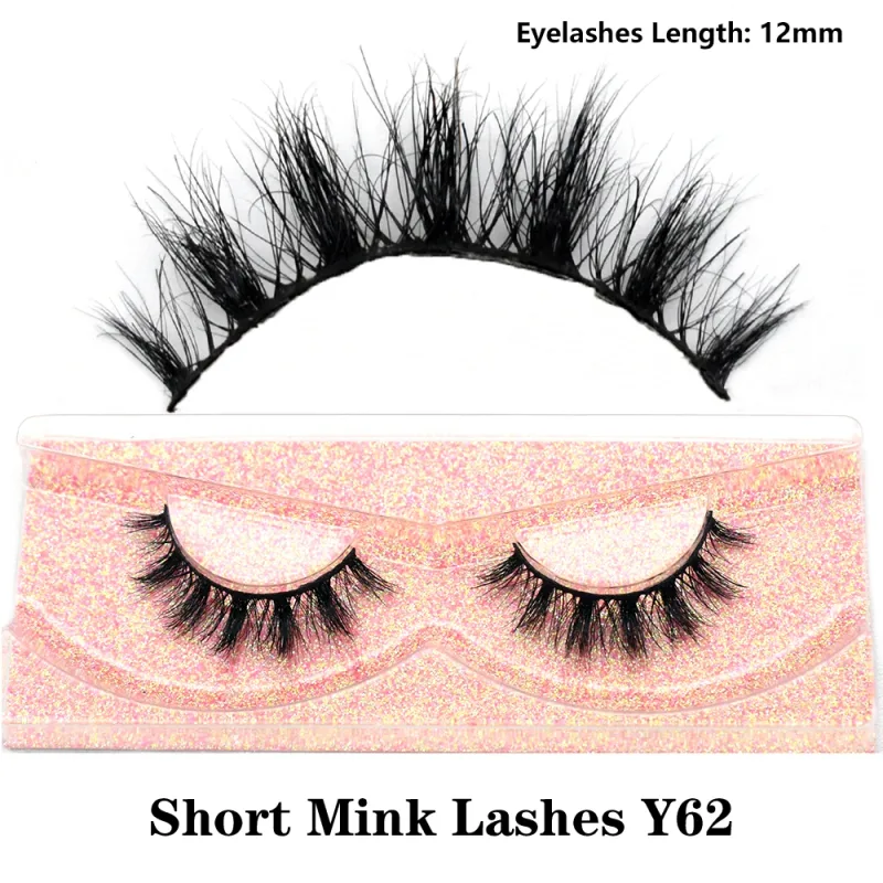 Real Mink Fluffy Short Eye Lashes Extension Wispy Soft Natural Short False Eyelashes Daily Wear Full Strip Lashes Makeup — image 18