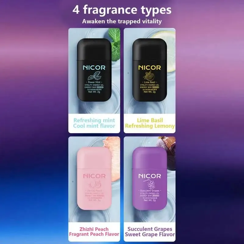 NEW Double Hole Energizing Energy Bar Aromatherapy Nasal Inhaler Energy Vapors Stick Aromatherapy Stick Stimulating Scent
