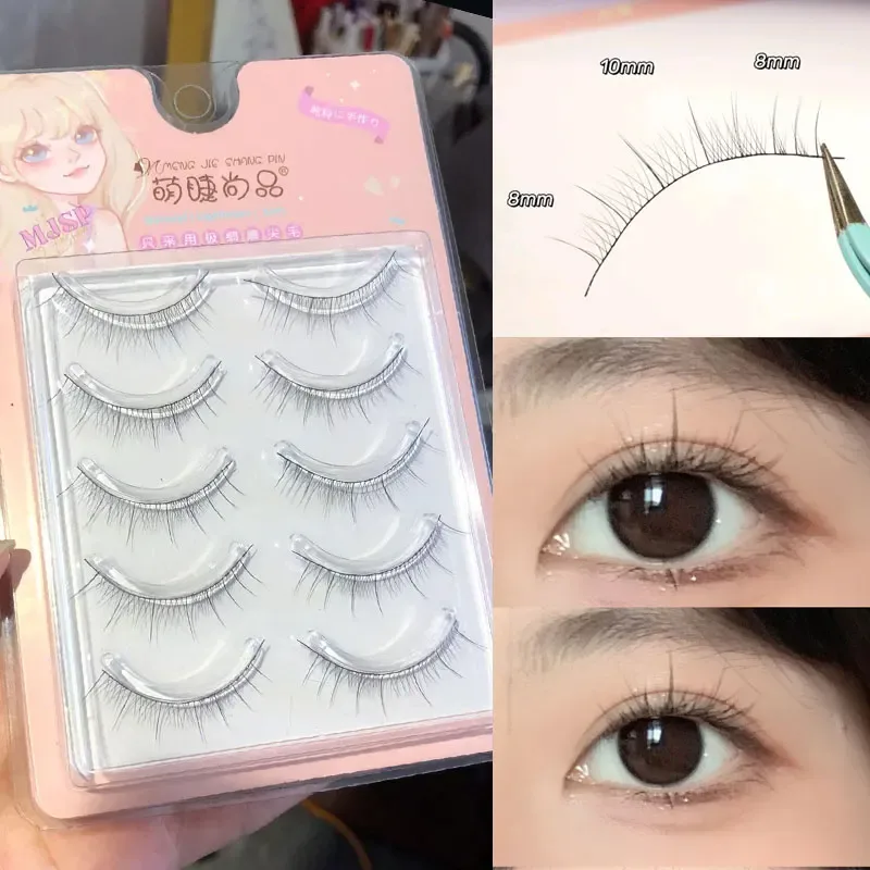 Natural False Eyelashes Slender Transparent Stem Eye Lashes Manga Lashes Novice Eyelash Supplies Korean Eyelashes Stick Makeup — image 14