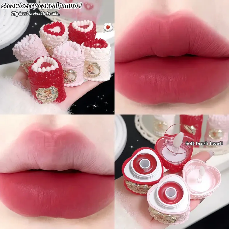 Cake Decor Velvet Lip Mud Matte Finish Non-stick Cup Long Lasting Lipstick for Daily & Party Makeup — image 3