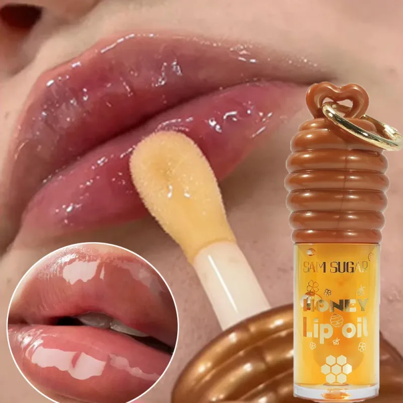 Clear Crystal Jelly Lip Gloss Moisturizing Honey Lip Oil NonSticky Sexy Shimmer Gloss Lip Glaze Korean Fashion Hydration Makeup — image 3