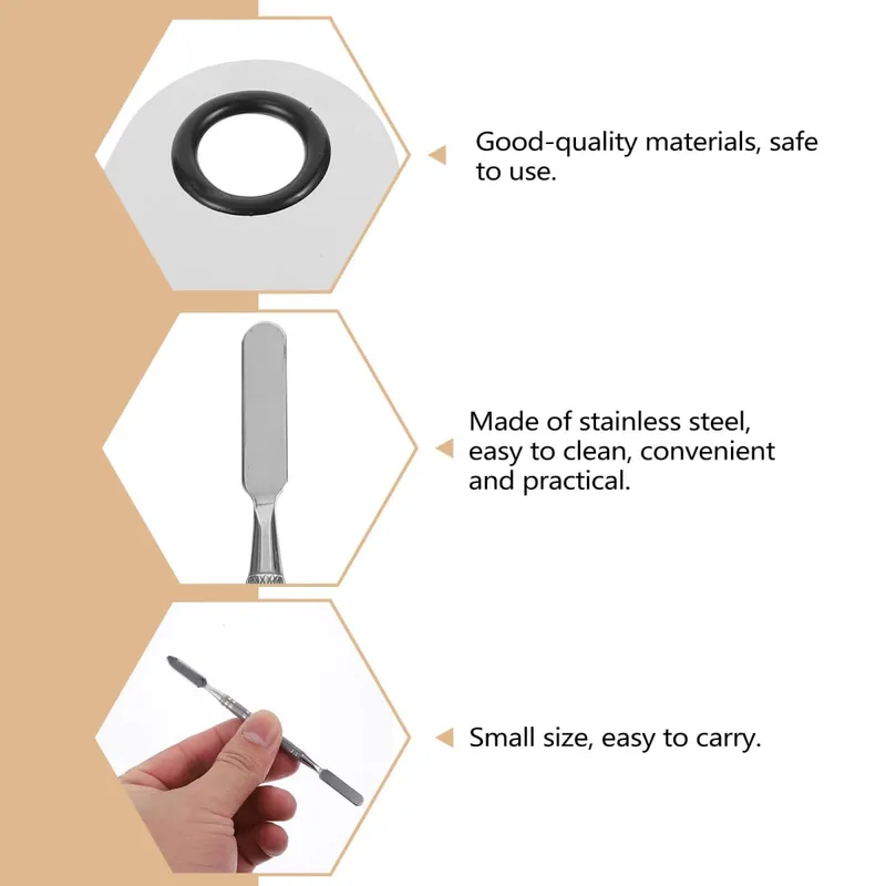 1Set Heart Shape Nail Art Tool Stainless Steel Makeup Plate Easy Clean DIY Manicure Color Mixing Palette — image 1