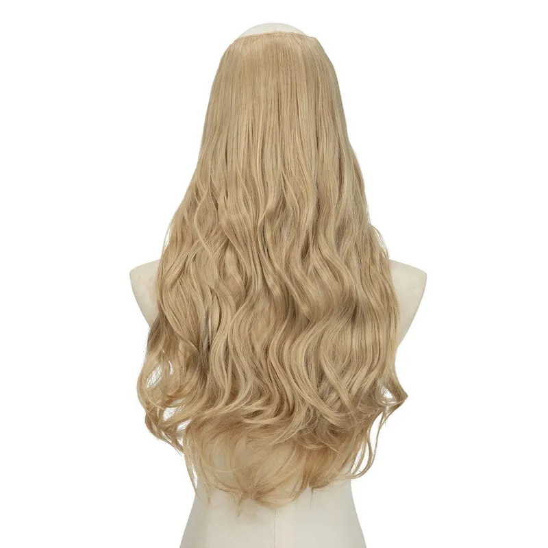 Premium Synthetic U-Part Clip In Hair Extension Long Thick Curly Natural Blonde False Heat Resistant Hair Hairpieces For Women — image 24
