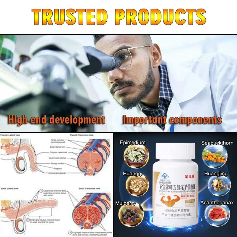 Powerful High Purity Epimedium Supplements Natural Organic Shilajit Erection Pill Improve Performance Increase Size than MAca — image 6