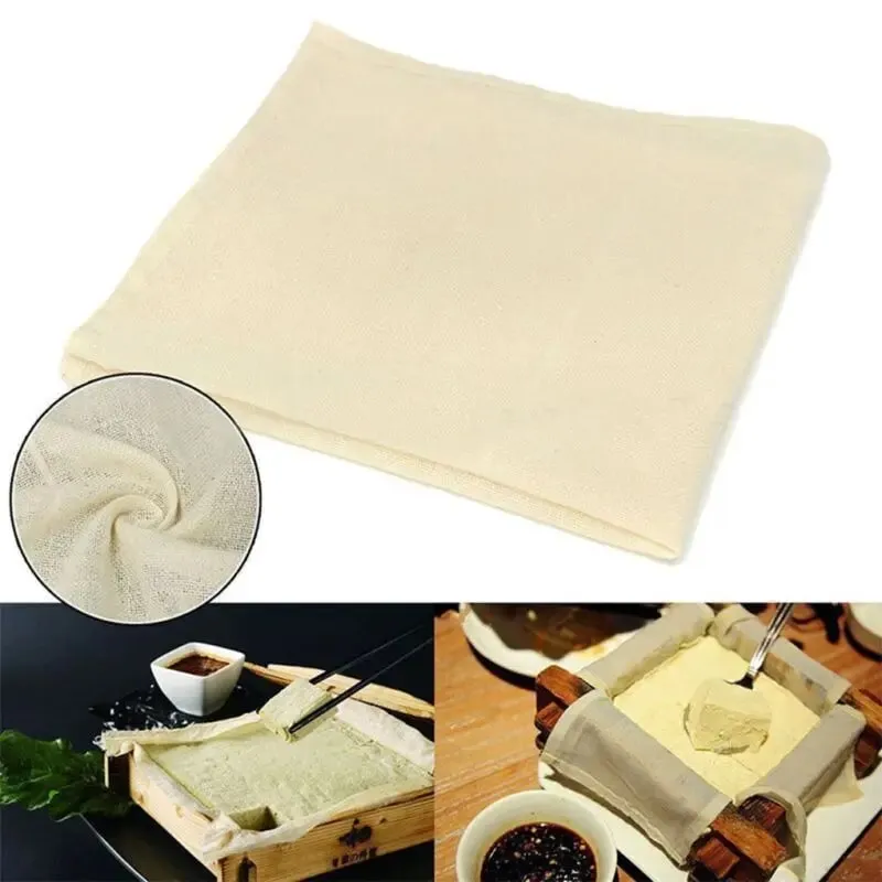 1-5pcs Large White Cotton Gauze Cheesecloth Fabric Reusable Muslin Cloth for Straining Cooking Tofu Cheesemaking Baking — image 2